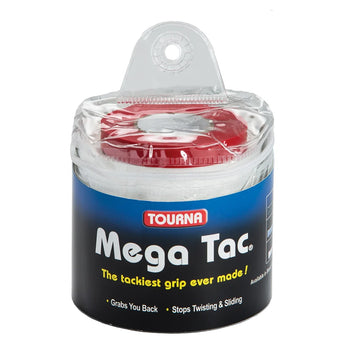 Mega Tac 30 Pack Tennis Grip White-Accessories-Tourna-MT-30XLW-2-Tennis Express
