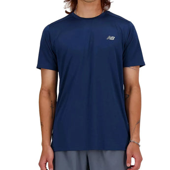 Men's SE Short Sleeve Tennis Top Navy-Apparel-New Balance-MT41222-NNYS24-3-[Sku]-Tennis Express