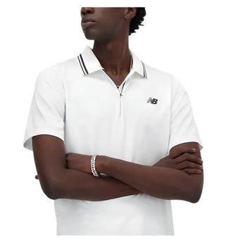 Men's Tournament Tennis Polo White-Apparel-New Balance-MT41402-WT-5-Tennis Express