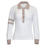 Women's Mulligan Tennis Sweater White and Khaki,Apparel,Bubble,White/Khaki,XS,Tennis Express,MUL-26-WHTKHKF26-1.1