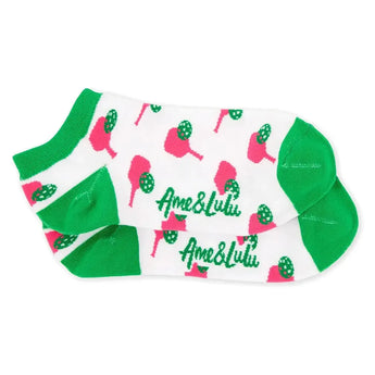 Women's Meet Your Match Pickleball Socks 3 Pack Pink Paddles-Socks-Ame and Lulu-MYMS-P-3PK-S25-4-Tennis Express