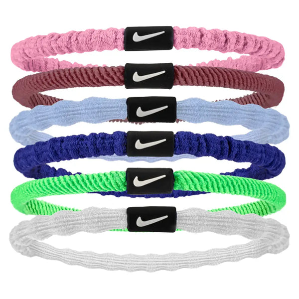 Unisex Flex Hair Tie 6 Pack Pink Rise and Smoke,Accessories,Nike,Pink Rise/Smoke,One Size,Tennis Express,N1009194-664F26-1