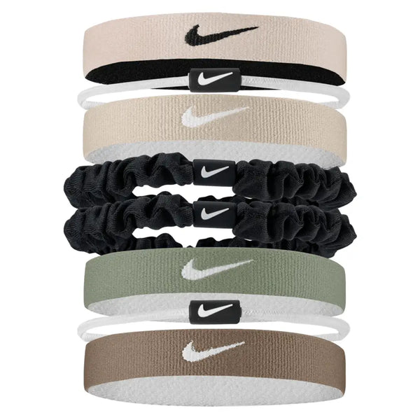 Unisex Flex Classic Mixed Hair Ties 8 Pack Light Soft Pink and White,Accessories,Nike,Light Soft Pink/White,One Size,Tennis Express,N1011934-631F26-1