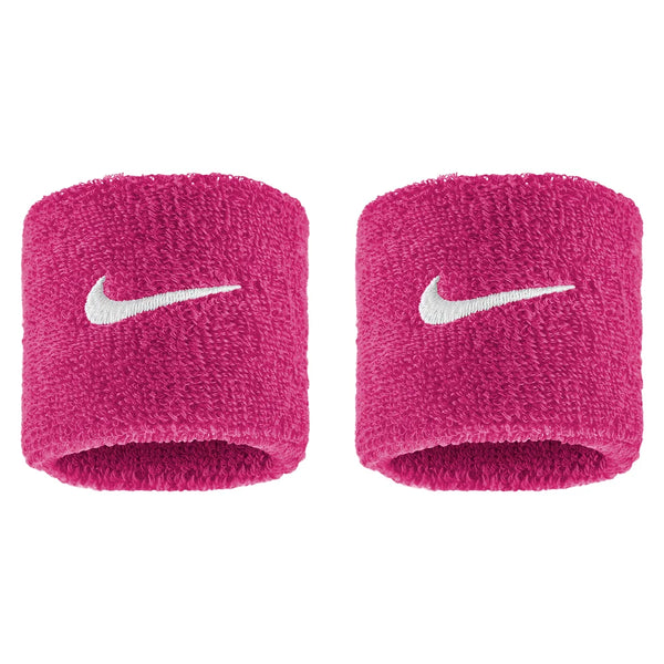 Swoosh Classic Wristbands 2 Pack, Nike, 639 Vivid Pink/White, Tennis Express, N1012405-BF26-639-VIVID-PINK-WHITE-1
