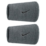 Swoosh Classic Doublewide Wristbands 2 Pack, Nike, 005 Cool Grey/Black, Tennis Express, N1012406-BF26-005-COOL-GREY-BLACK-1