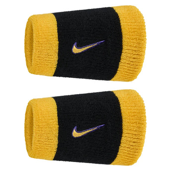 Swoosh Classic Doublewide Wristbands 2 Pack, Nike, 009 Black/Court Purple, Tennis Express, N1012406-BF26-009-BLACK-COURT-PURPLE-1