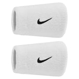 Swoosh Classic Doublewide Wristbands 2 Pack, Nike, 101 White/Black, Tennis Express, N1012406-BF26-101-WHITE-BLACK-1