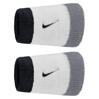 Swoosh Classic Doublewide Wristbands 2 Pack, Nike, 122 White/Cool Grey, Tennis Express, N1012406-BF26-122-WHITE-COOL-GREY-1