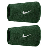 Swoosh Classic Doublewide Wristbands 2 Pack, Nike, 319 Gorge Green/White, Tennis Express, N1012406-BF26-319-GORGE-GREEN-WHITE-1