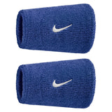 Swoosh Classic Doublewide Wristbands 2 Pack, Nike, 400 Game Royal/White, Tennis Express, N1012406-BF26-400-GAME-ROYAL-WHITE-1
