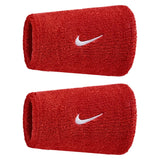 Swoosh Classic Doublewide Wristbands 2 Pack, Nike, 610 University Red/White, Tennis Express, N1012406-BF26-610-UNIVERSITY-RED-WHITE-1