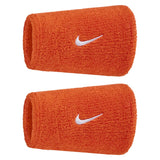 Swoosh Classic Doublewide Wristbands 2 Pack, Nike, 802 Team Orange/White, Tennis Express, N1012406-BF26-802-TEAM-ORANGE-WHITE-1