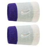 Swoosh Classic Doublewide Wristbands 2 Pack, Nike, 043 Light Silver/Dark Concord, Tennis Express, N1012406-F26-043-LIGHT-SILVER-DARK-CONCORD-1
