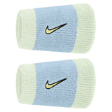 Swoosh Classic Doublewide Wristbands 2 Pack, Nike, 430 Cobalt Bliss/Volt Tint, Tennis Express, N1012406-F26-430-COBALT-BLISS-VOLT-TINT-1