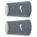Swoosh Classic Reversible Doublewide Wristbands 2 Pack,Accessories,Nike,047 Cool Grey/White,One Size,Tennis Express,N1012411-BF26-047-1
