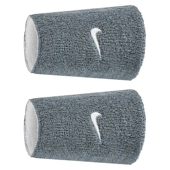 Swoosh Classic Reversible Doublewide Wristbands 2 Pack,Accessories,Nike,047 Cool Grey/White,One Size,Tennis Express,N1012411-BF26-047-1