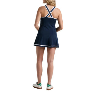 Women's Essentials Tennis Dress Black Iris-Apparel-Penguin-O1DFE022-417S25-1-Tennis Express