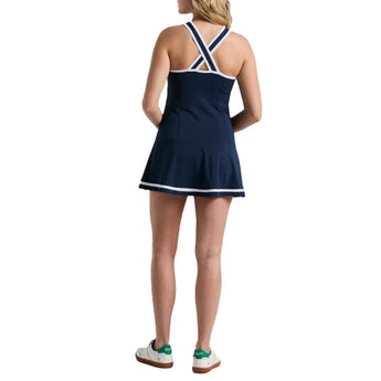 Women's Essentials Tennis Dress Black Iris-Apparel-Penguin-O1DFE022-417S25-1-Tennis Express