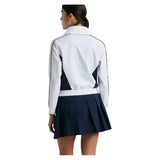 Women's Color Block 1/4 Zip Tennis Top Bright White-Apparel-Penguin-O1JSF002-118B-1-Tennis Express