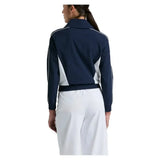 Women's Color Block 1/4 Zip Tennis Top Black Iris-Apparel-Penguin-O1JSF002-417B-1-Tennis Express