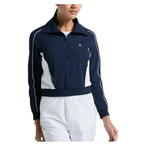Women's Color Block 1/4 Zip Tennis Top Black Iris-Apparel-Penguin-O1JSF002-417B_bbcbd856-6c26-490d-ad89-211066bd42e6-Tennis Express