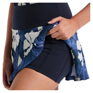 Women's Fuji Floral Jacquard Tennis Skort Black Iris-Apparel-Penguin-O1KBFF17-417F25-2-Tennis Express