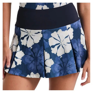 Women's Fuji Floral Jacquard Tennis Skort Black Iris-Apparel-Penguin-O1KBFF17-417F25-Tennis Express