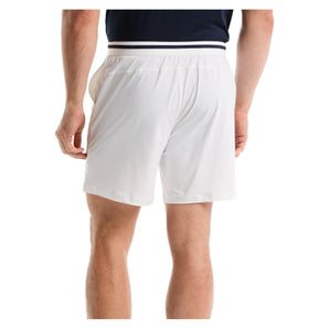 Men's 7 Inch Heritage Waistband Stripe Tennis Shorts Bright White-Apparel-Penguin-, [current_file_name-Tennis Express