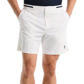 Men's 7 Inch Heritage Waistband Stripe Tennis Shorts Bright White-Apparel-Penguin-118 Bright White-M, [current_file_name-Tennis Express