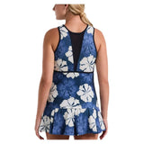 Women's Fuji Floral Jacquard Tennis Tank Black Iris-Apparel-Penguin-O1KFF016-417F25-1-Tennis Express