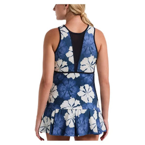 Women's Fuji Floral Jacquard Tennis Tank Black Iris-Apparel-Penguin-O1KFF016-417F25-1-Tennis Express
