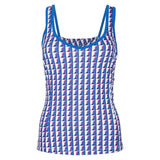 Women's Printed Sweetheart Neckline Tennis Tank with Back Knot Nebulas-Apparel-Penguin-O1KSE023-461U24-1-2-[Sku]-Tennis Express