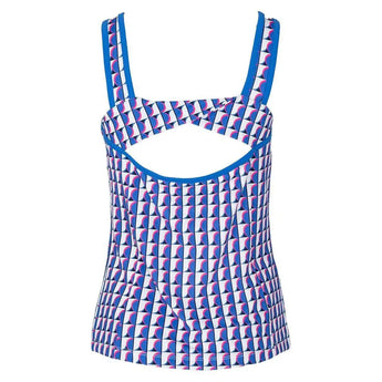 Women's Printed Sweetheart Neckline Tennis Tank with Back Knot Nebulas-Apparel-Penguin-O1KSE023-461U24-2-3-[Sku]-Tennis Express
