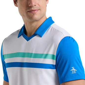 Men's Performance Heritage Block Tennis Polo Bright White-Apparel-Penguin-O1KSF001-118S25-2-Tennis Express
