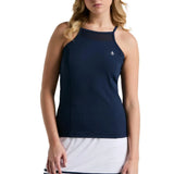 Women's Essentials Tennis Tank with Mesh Black Iris-Apparel-Penguin-O1KSF026-Tennis Express