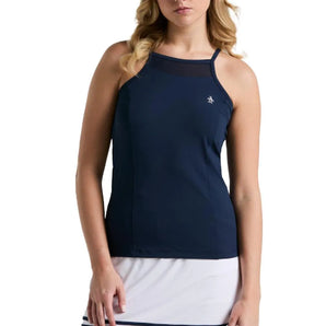 Women's Essentials Tennis Tank with Mesh Black Iris-Apparel-Penguin-O1KSF026-Tennis Express