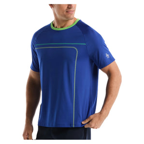 Men's Linear Color Block Tennis Crew Surf the Web,Apparel,Penguin,466 Surf the Web,S,Tennis Express,O1KSG010