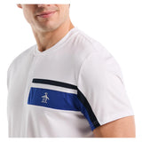 Men's Performance Chest Blocked 3 Snap Henley Tennis Polo Bright White,Apparel,Penguin,,,Tennis Express,O1KSG012-2