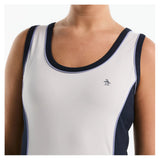 Women's Mixed Texture Square Neck Tank Bright White,Apparel,Penguin,,,Tennis Express,O1KSG033-2
