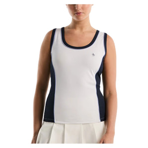 Women's Mixed Texture Square Neck Tank Bright White,Apparel,Penguin,118 Bright White,XS,Tennis Express,O1KSG033