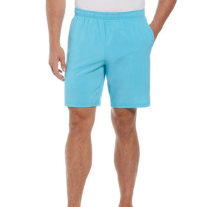 Men's Solid 8 Inch Tennis Short Blue Grotto-Apparel-Penguin-OGBSC0F5-457S25-Tennis Express