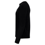 Men's Solid Performance Long Sleeve Tennis Raglan Caviar-Apparel-Penguin-OGKSB0M8-001U22-2-Tennis Express