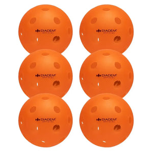 6 Pack Indoor Pickleball Balls Orange-Balls-Diadem-PB-OFFICIAL-BALL-IN-6-ORG-1-Tennis Express