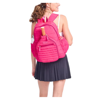 Pickleball Time Backpack Puffer-Bags-Ame and Lulu-PBTBP-1-Pink3-Tennis Express