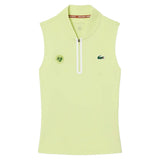 Women's Roland Garros Tennis Top Sencha,Apparel,Lacoste,Sencha,2(EUR34),Tennis Express,PF5850-BIC-1