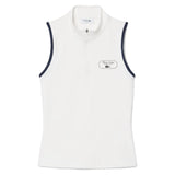 Women's Heritage Tennis Polo, Lacoste, EV0 Flour/Navy Blue, Tennis Express, PF6869-F26-EV0-FLOUR-NAVY-BLUE-1