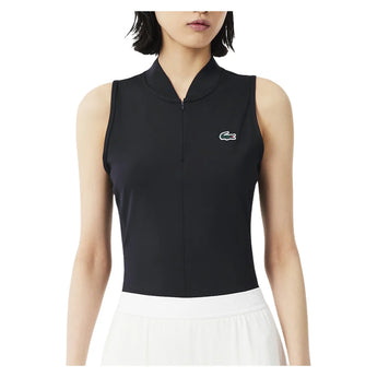 Women's Players Tennis Polo Black, Lacoste, Tennis Express, PF6873-031F26-1