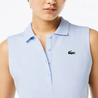 Women's Sport Sleeveless Tennis Polo-Apparel-Lacoste-PF7414-B-Blue-1-Tennis Express