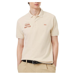 Men's Roland Garros Terre Battue Tennis Polo,Apparel,Lacoste,K74 Chalk,S,Tennis Express,PH0349-K74