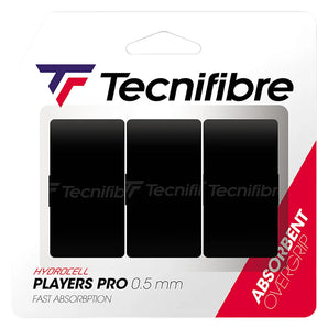 Pro Players Tennis Overgrip 3 Pack, Tecnifibre, Black, Tennis Express, PROPLAYER3PK-BLACK-1